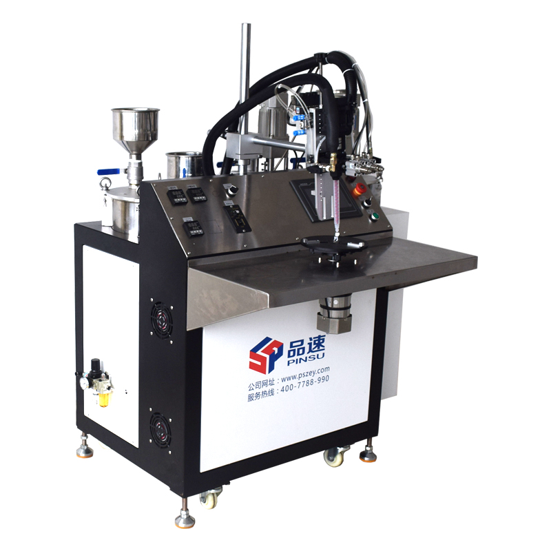 三桶單工位轉盤打膠機